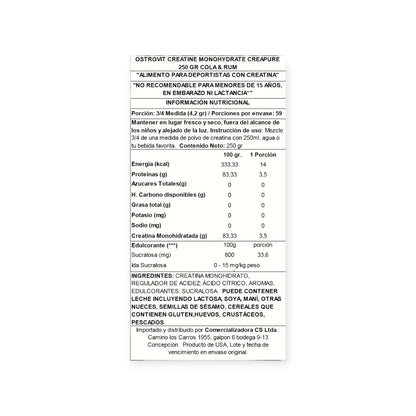 CREATINA MONOHIDRATADA CREAPURE 250G - OSTROVIT