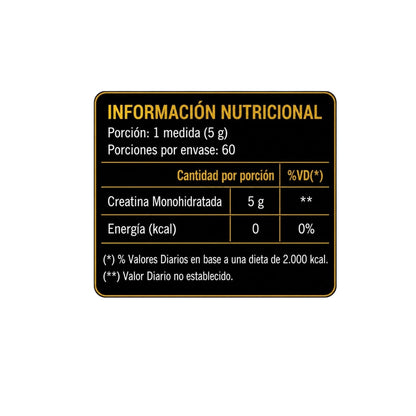 Creatina Monohidratada 300g Sin Sabor - Pulse Nutrition