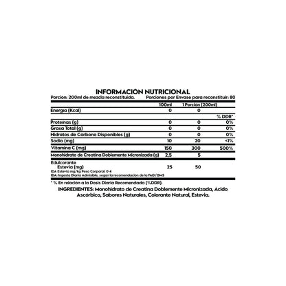 Creatina Monohidrato Doblemente Micronizada 80 Serv - Italo Grottini