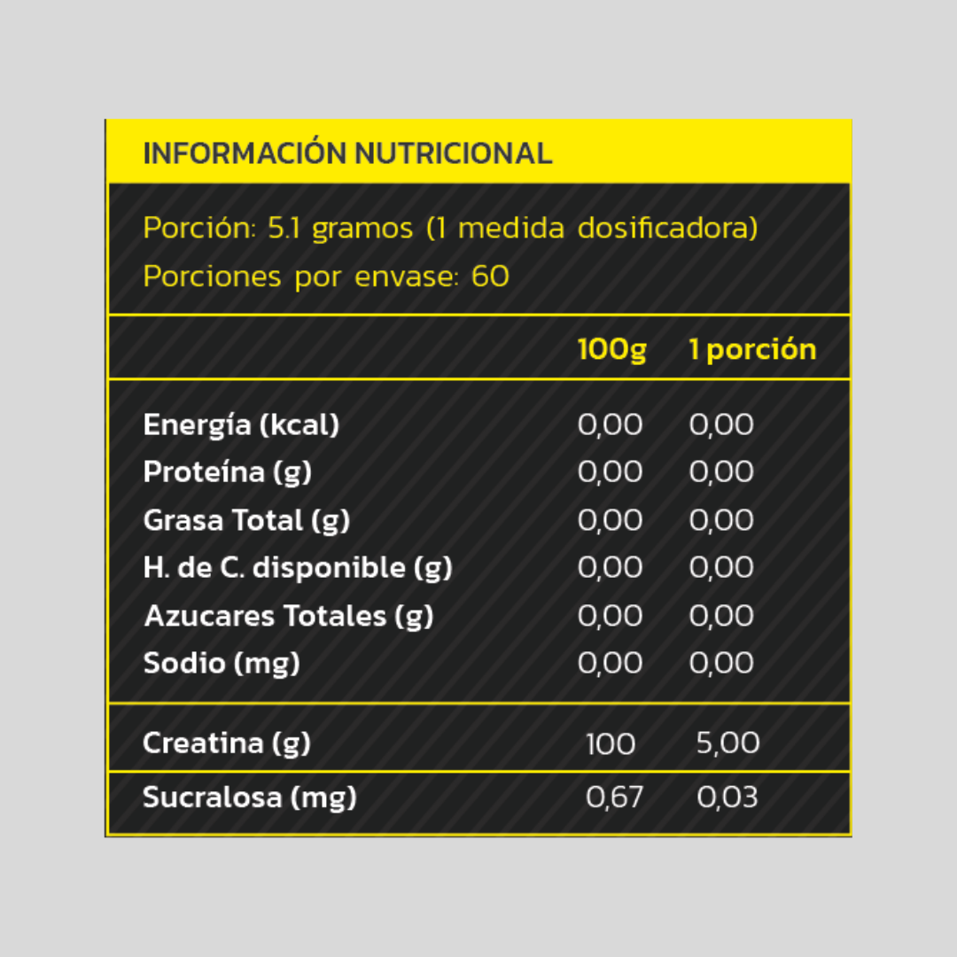 CREATINA MONOHIDRATADA Y MICRONIZADA 308GR - ZEIN