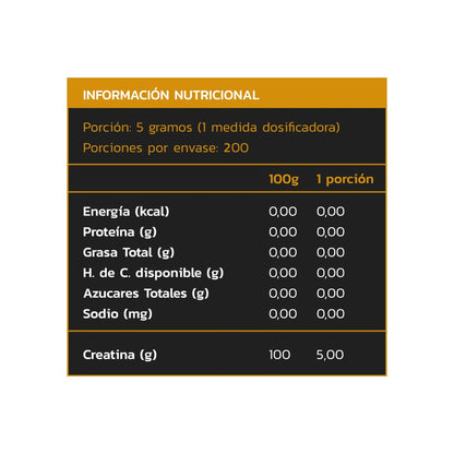 CREATINA MONOHIDRATADA Y MICRONIZADA SIN SABOR - ZEIN