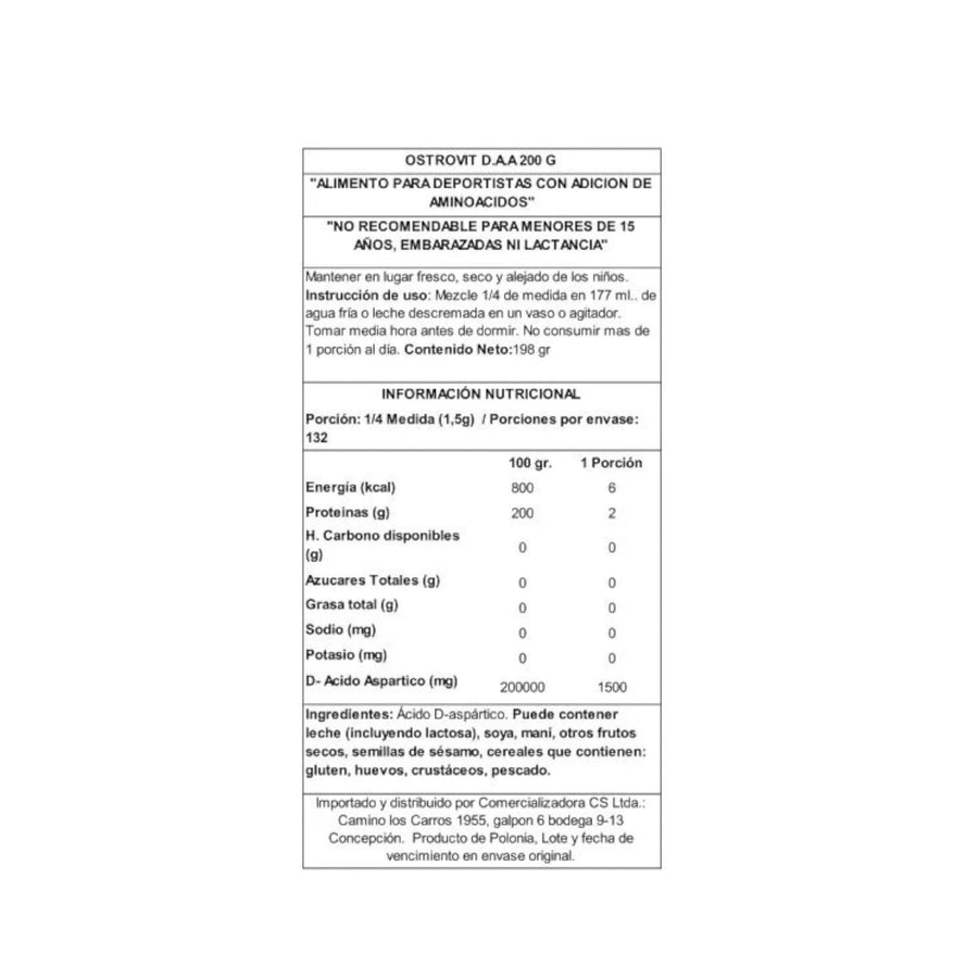 DAA SIN SABOR 200GR - OSTROVIT