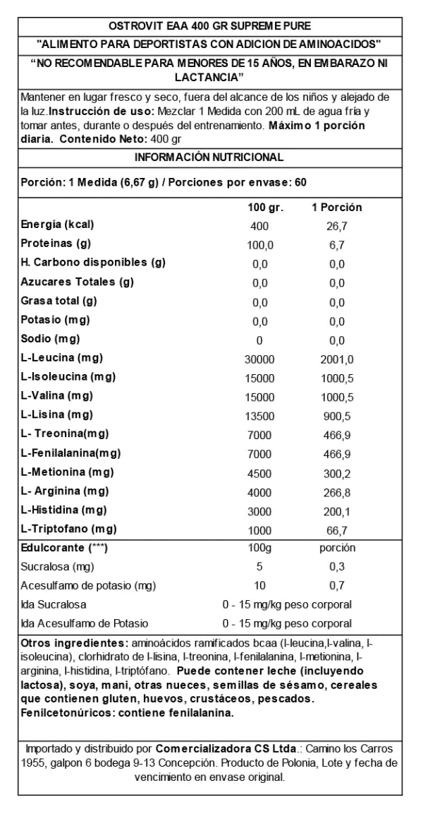 EAA 400GR 60 SERVICIOS - OSTROVIT