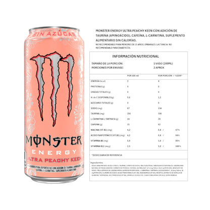 Información del producto ENERGÉTICA MONSTER ENERGY 473 ML – MONSTER ENERGY