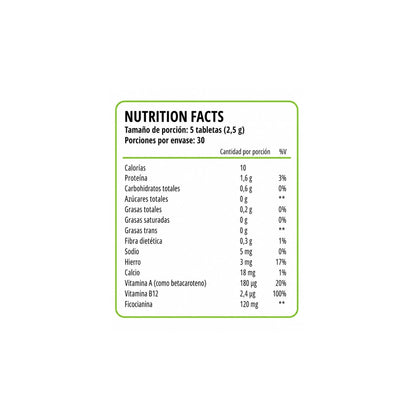 Espirulina 500mg 150 Tabletas - Pulse Nutrition