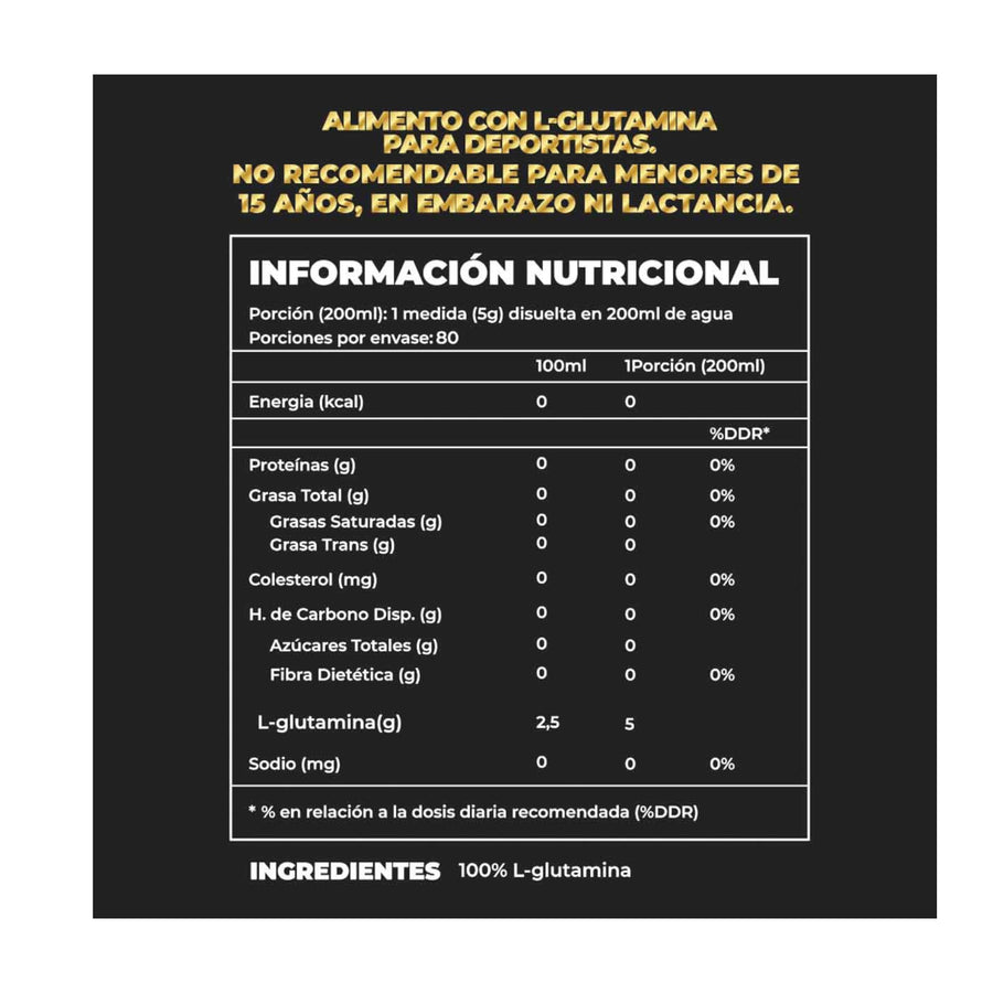 GLUTAMINA 100% PURE PRO - 80SV 400GR - GREATLHETE