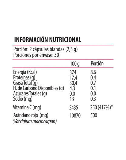 Cranberry 60 cápsulas Newscience - vista 3