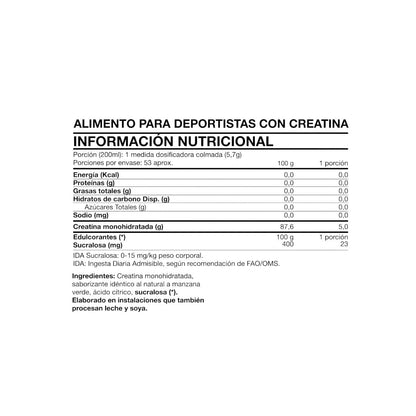 CREATINA MONOHIDRATADA TASTY 300GR - FOODTECH