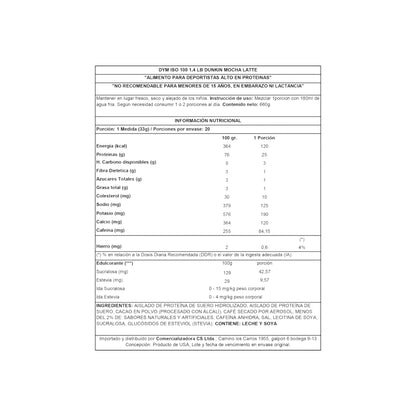 ISO 100 DUNKIN 1.4LB EDICION LIMITADA - DYMATIZE