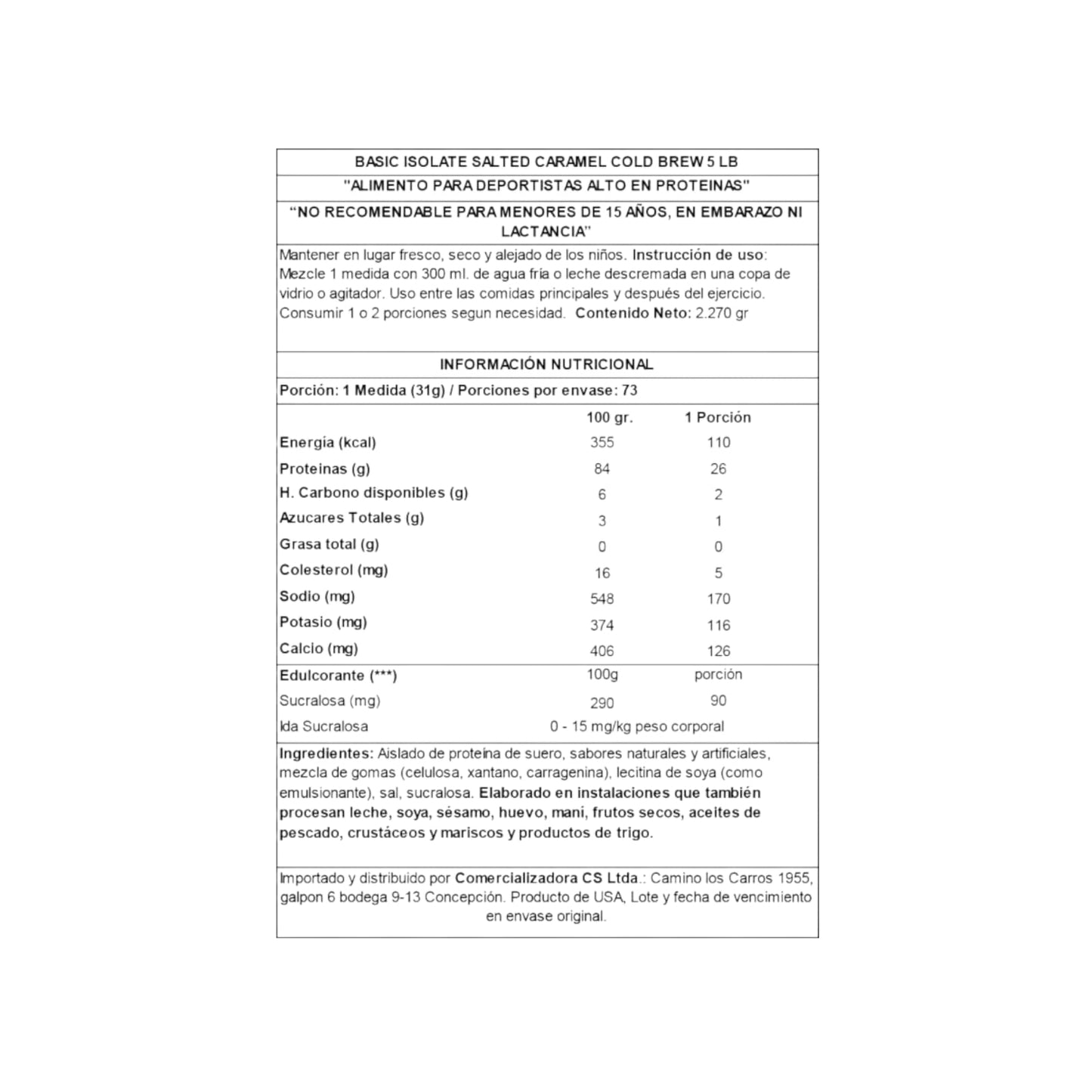 PROTEINA WHEY ISOLATE 5LBS - BASIC
