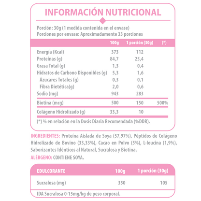 PROTEINA ISO SHAKE COLLAGEN + BIOTINA 2.2LB - PULSE NUTRITION