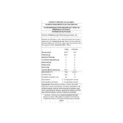 CREATINA MONOHIDRATADA 1KG - OSTROVIT