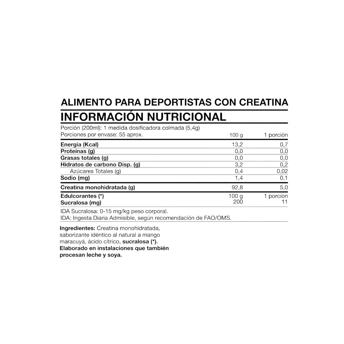 CREATINA MONOHIDRATADA TASTY 300GR - FOODTECH