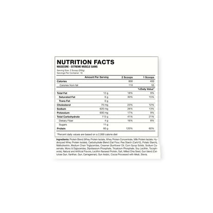 GANADOR MASSCORE EXTREME MUSCLE GAINS 7 LBS- HEXACORE