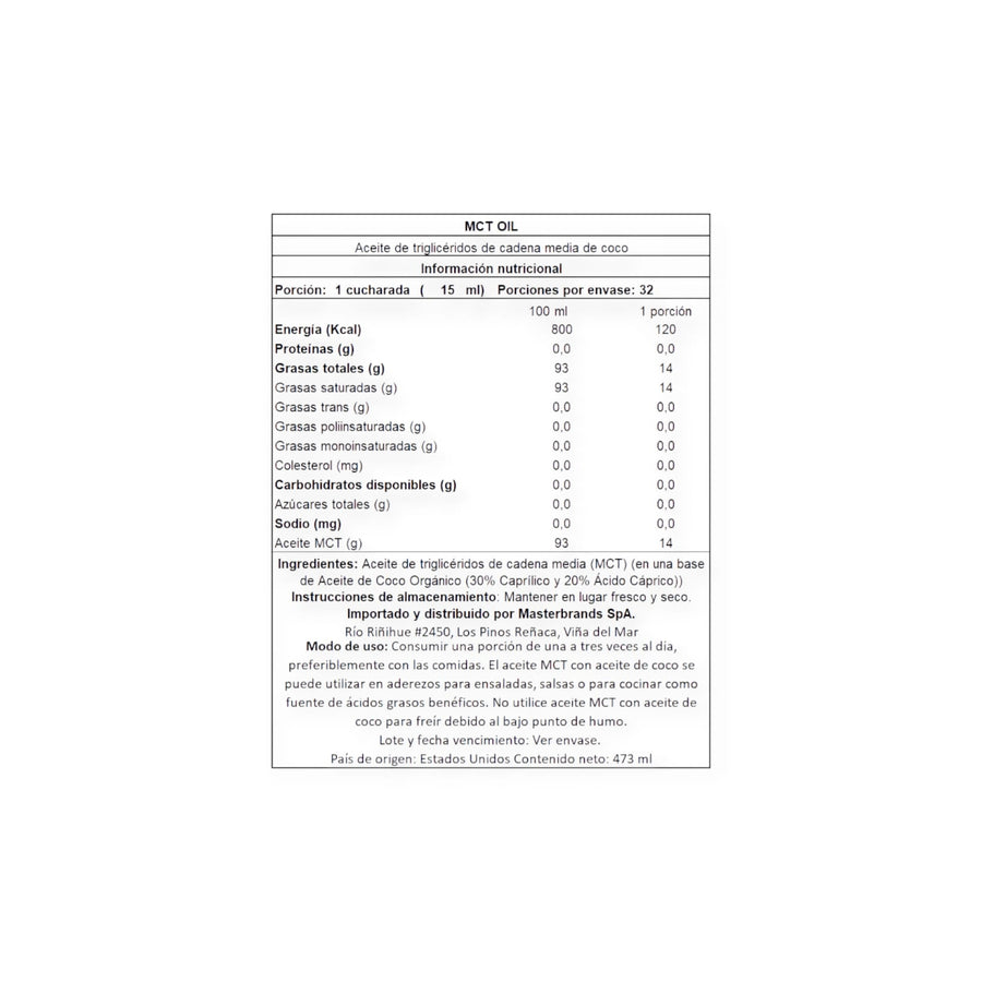 MCT OIL COCONUT 473ML - NATURE'S TRUTH