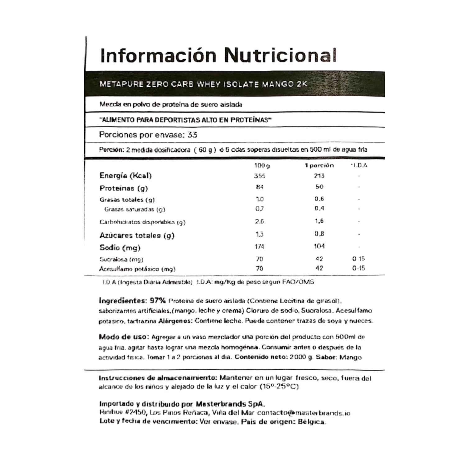 PROTEINA METAPURE ISO WHEY ZERO 2KG - QNT