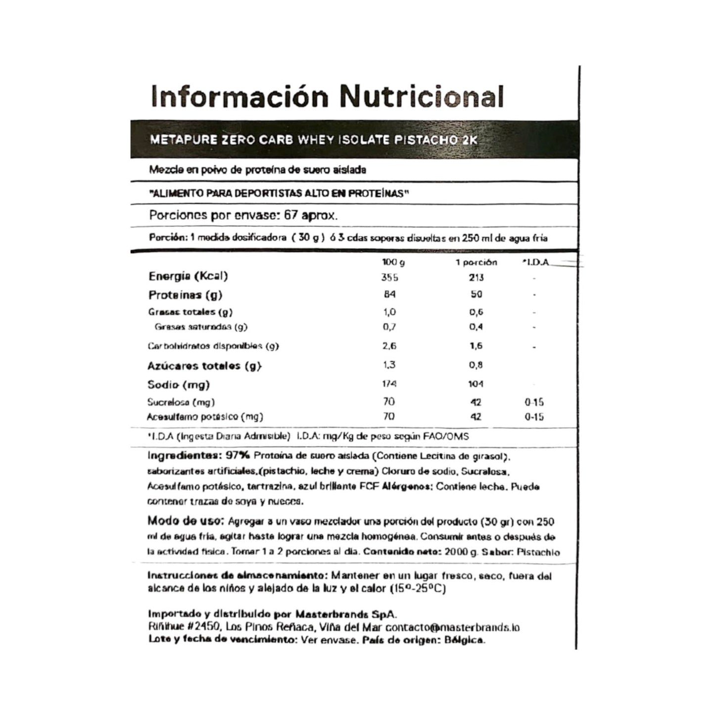 PROTEINA METAPURE ISO WHEY ZERO 2KG - QNT