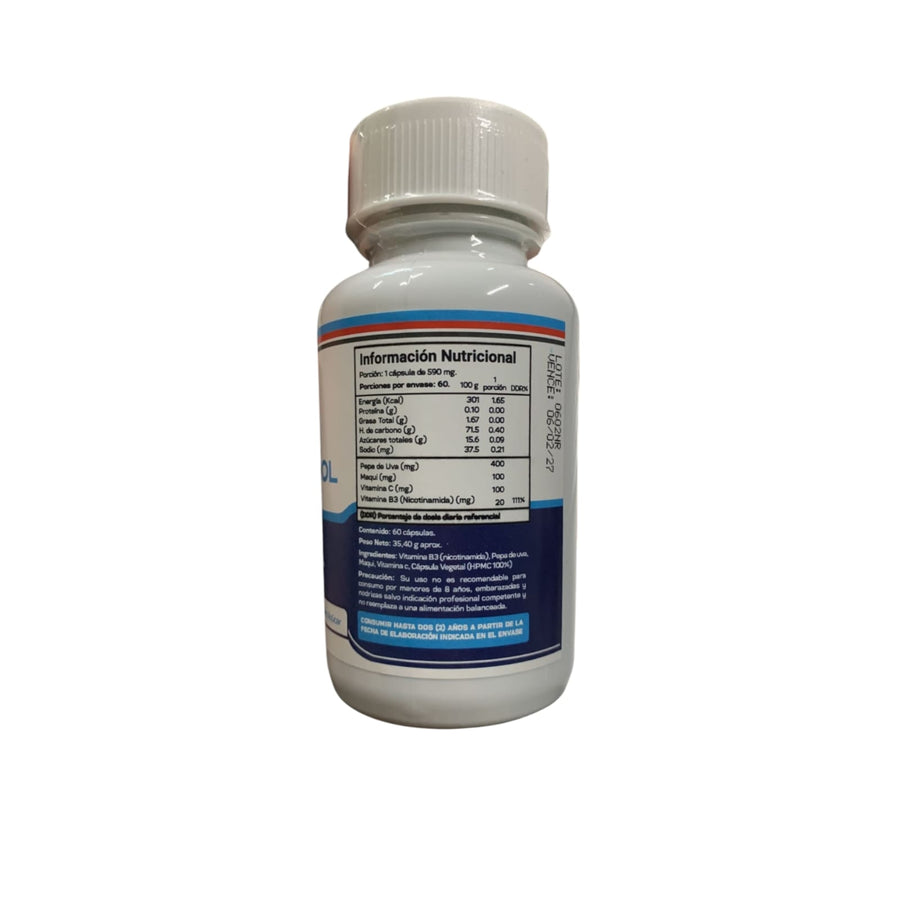 NAD + RESVERATROL 60 CAPSULAS - GRIZZLY BEAR