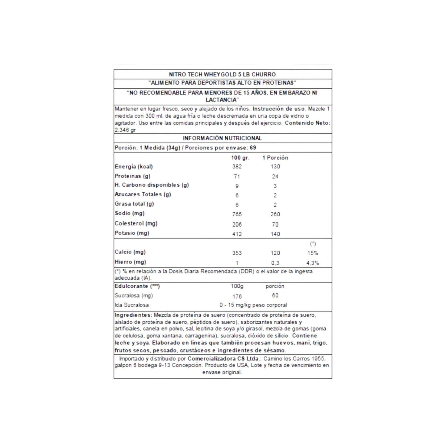 NITRO TECH WHEY GOLD EDICIÓN LIMITADA 5 LBS - MUSCLETECH