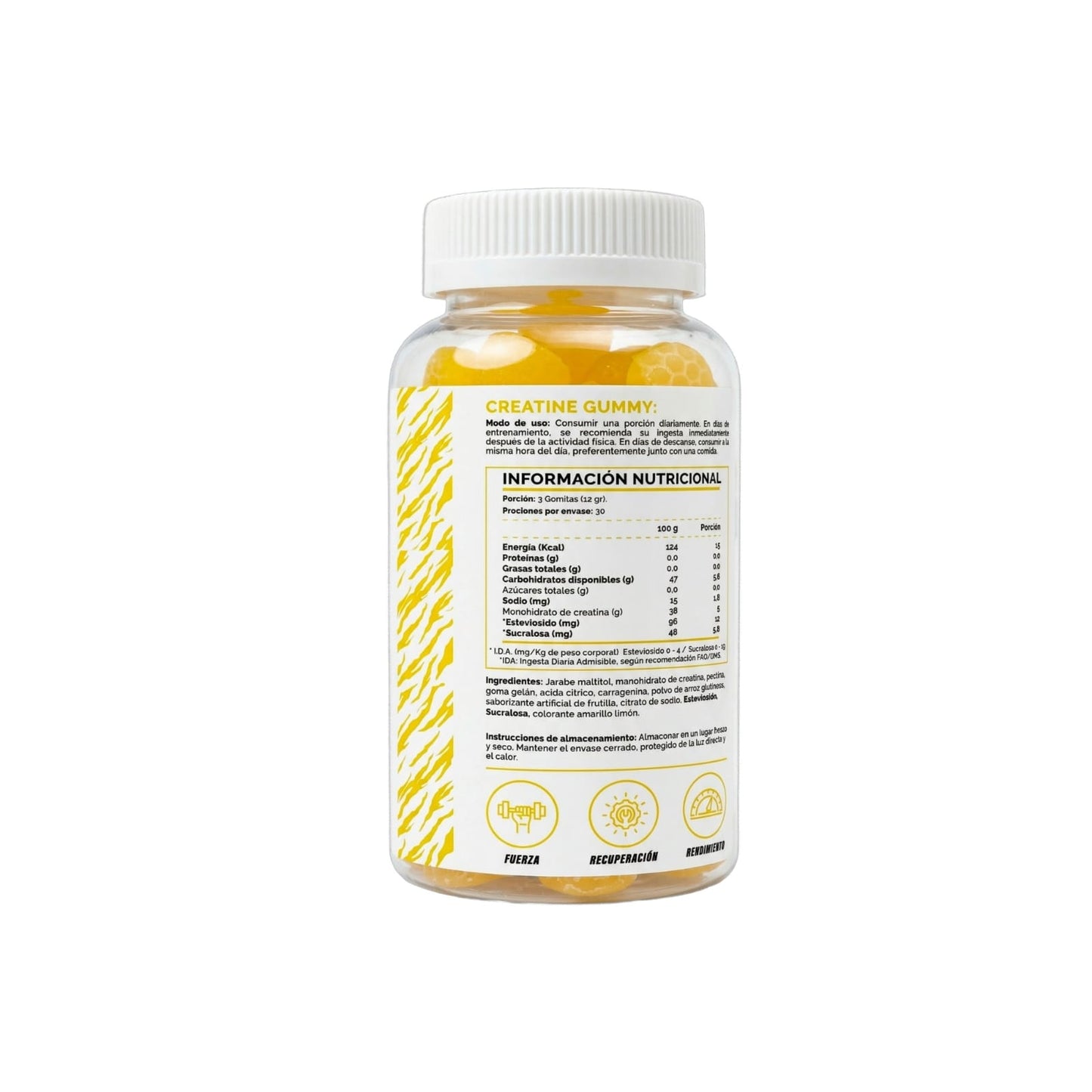 CREATINA MONOHIDRATADA GOMITAS 360GR - 4ACTIVE