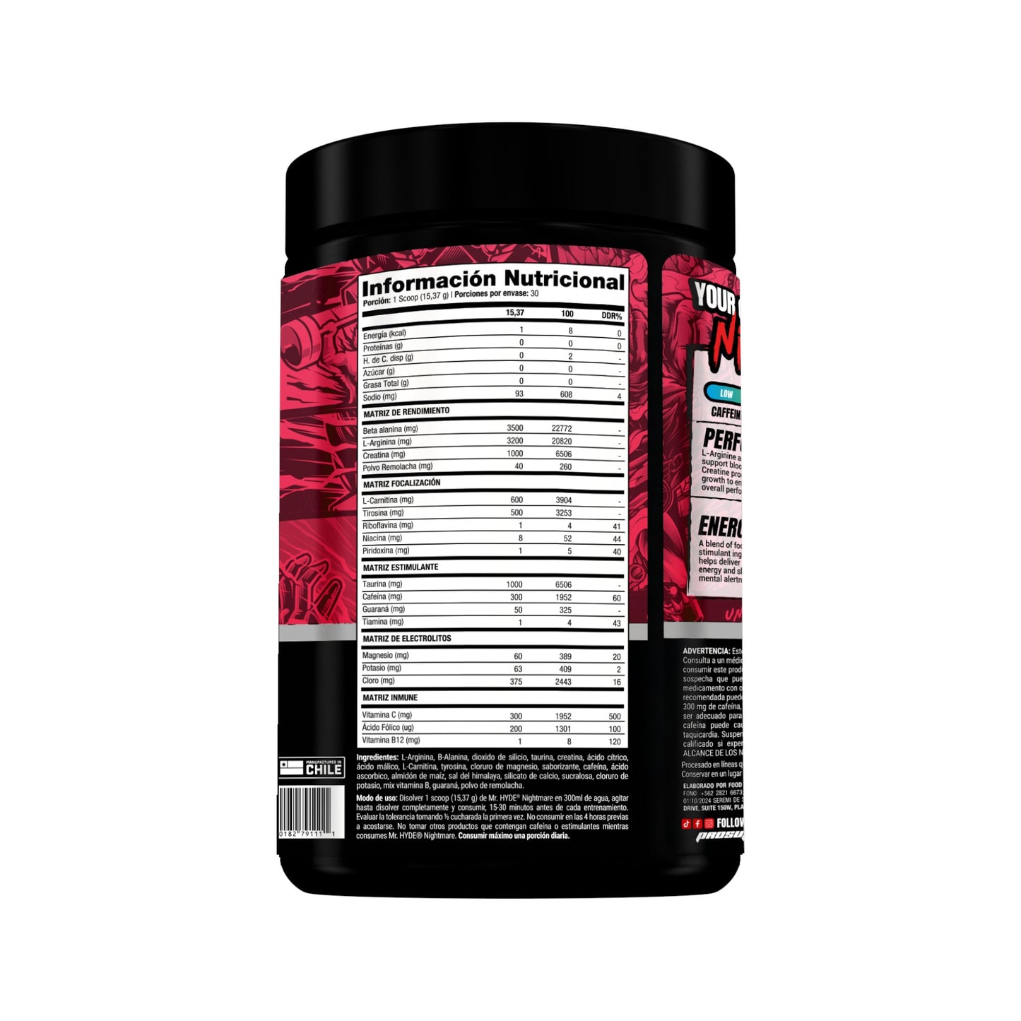 PRE ENTRENO HYDE NIGHTMARE 30 SERVICIOS - PROSUPPS