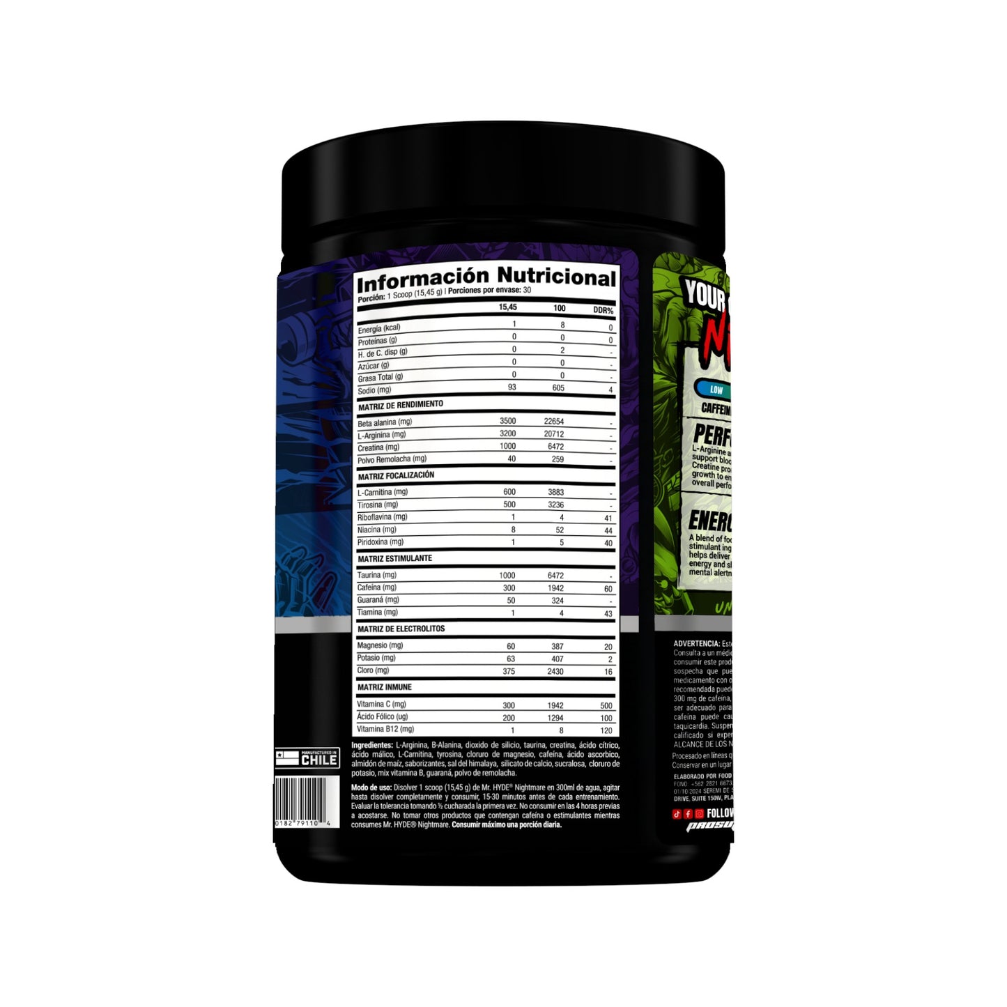 PRE ENTRENO HYDE NIGHTMARE 30 SERVICIOS - PROSUPPS