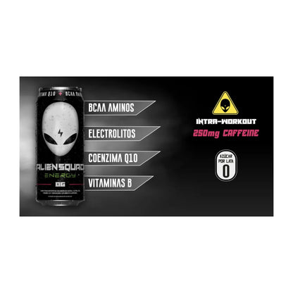Información del producto PACK 12 PREENTRENO LÍQUIDO 473 ML – ALIEN SQUAD ENERGY