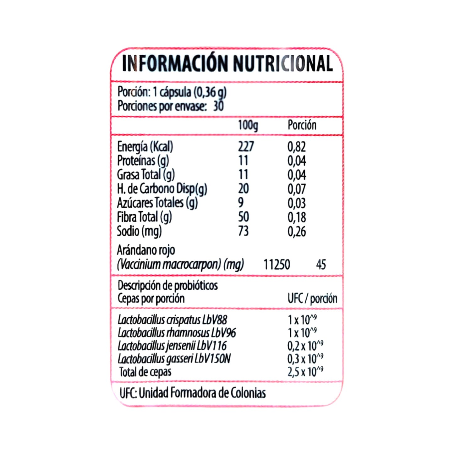 PROBIOTIX + CRANBERRY 30 CAPSULAS - NEWSCIENCE