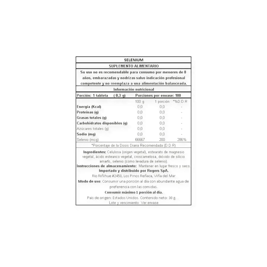 SELENIO 200 MCG 100 TABLETAS - NATURE'S TRUTH