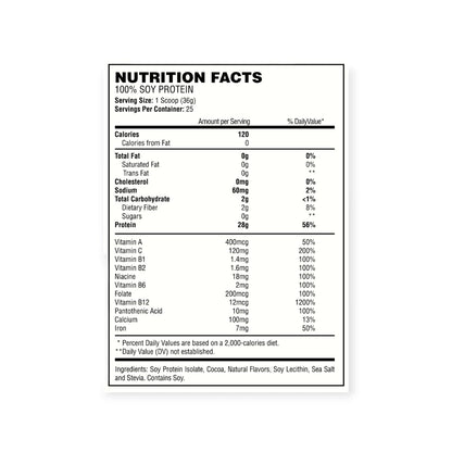 PROTEINA 100% SOY PROTEIN 2LBS 25 SV - HEXACORE