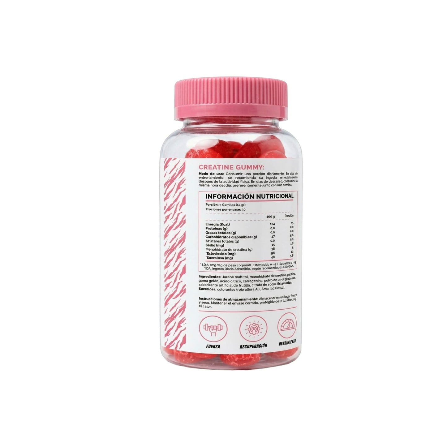CREATINA MONOHIDRATADA GOMITAS 360GR - 4ACTIVE