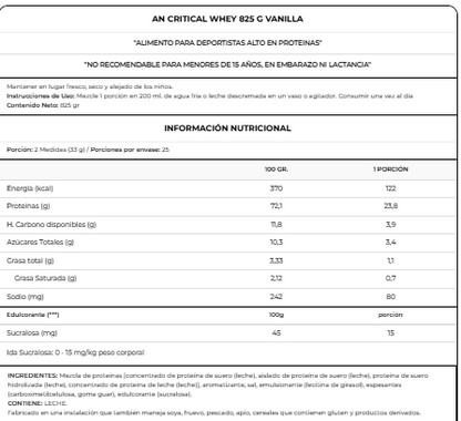PROTEINA CRITICAL WHEY 825GR - APPLIED NUTRITION
