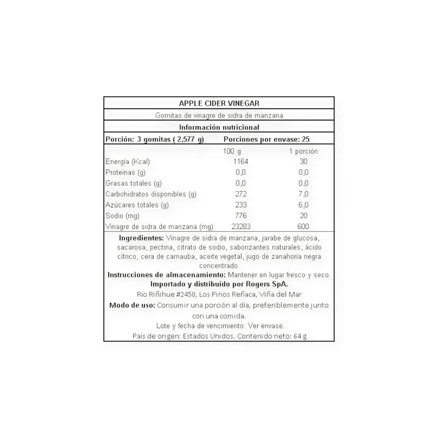 GOMITAS VINAGRE DE MANZANA 600MG 75 GOMITAS - NATURE'S TRUTH