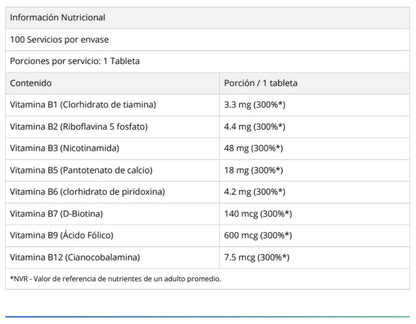 Información de Vitamina B Complex – DY Nutrition