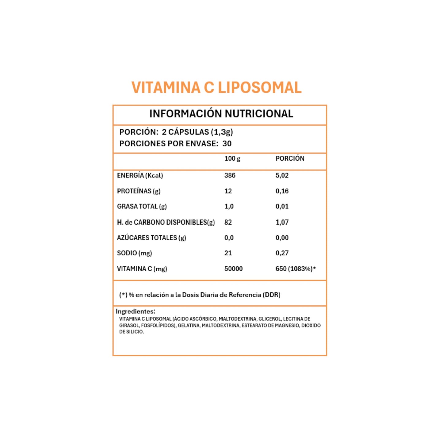 VITAMINA C LIPOSOMAL 60 CÁPSULAS - NEWSCIENCE