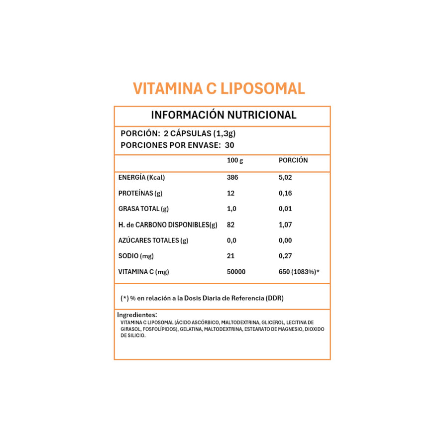 VITAMINA C LIPOSOMAL 60 CÁPSULAS - NEWSCIENCE