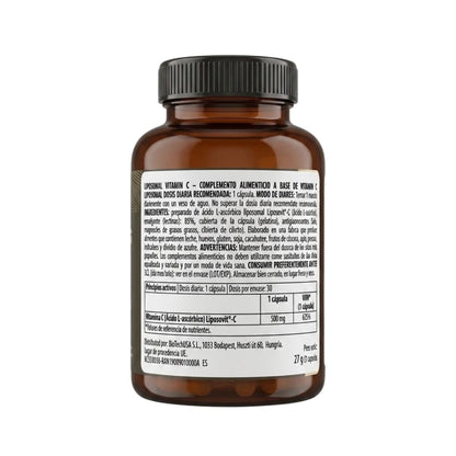 Información nutricional Vitamina C Liposomal BioTechUSA