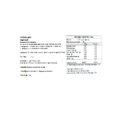 VITAMINA E 400 IU 60 SOFTGELS - KIFFER