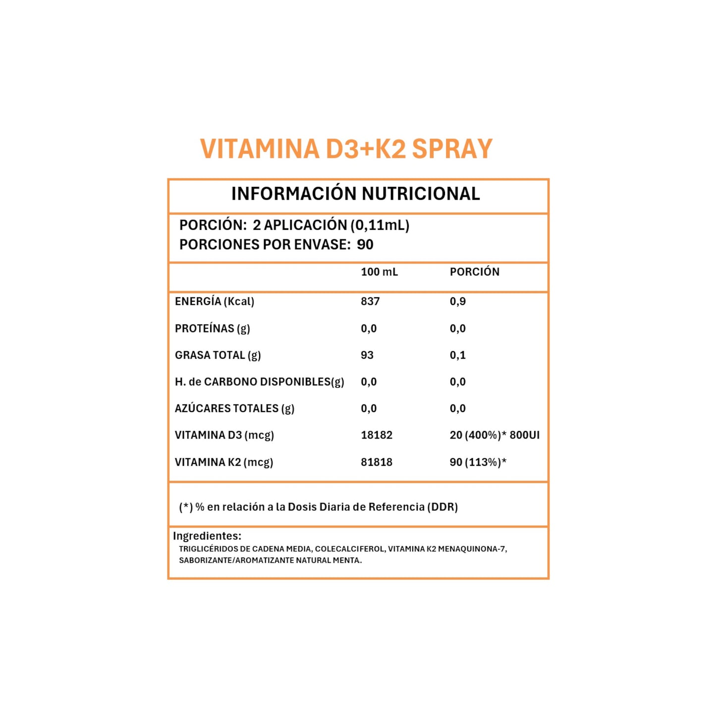 VITAMINA D3 + K2 EN SPRAY 10ML - NEWSCIENCE