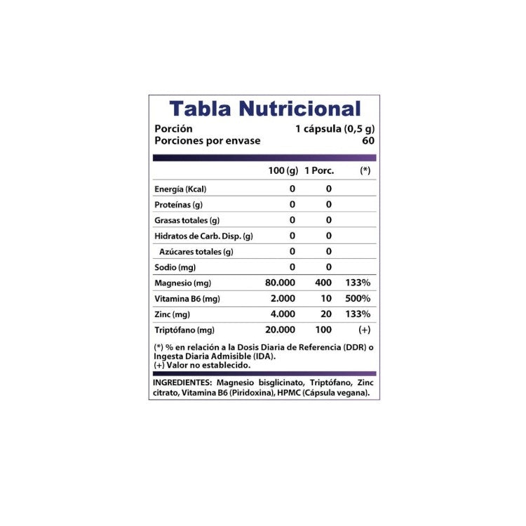 ZMA NIGHTIME +B6 60 CAPSULAS - WINKLER NUTRITION