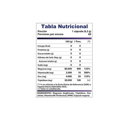 ZMA Nightime + B6 60 cápsulas Winkler Nutrition - vista 2