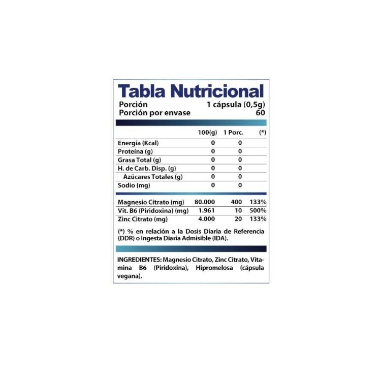 ZMA + B6 60 CAPSULAS - WINKLER NUTRITION