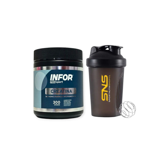 PACK CREATINA MONOHIDRATADA 300GR + SHAKER - INFOR