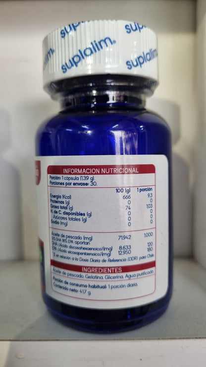 Omega 3 1000 mg 30 cápsulas Suplalim - vista 2