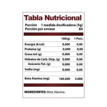 Beta alanina 300 g, 60 servicios Winkler Nutrition - vista 2