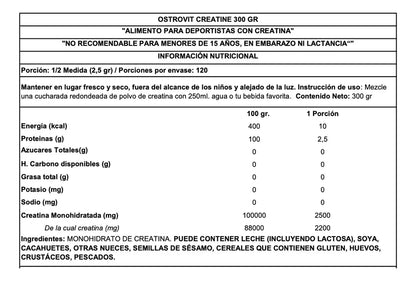 Pack creatina monohidratada 300 g + shaker – OstroVit