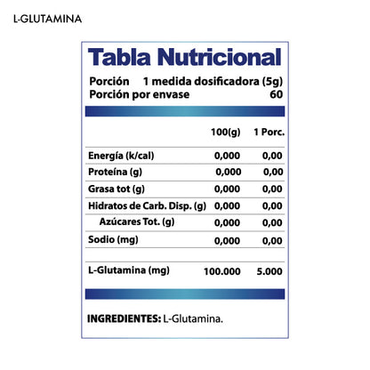 L-Glutamina 300 g, 60 servicios Winkler Nutrition - vista 2