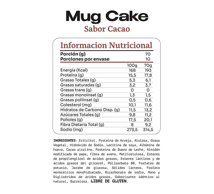 PACK 2 MUG CAKE SABORES 700GR C/U - CHEF PROTEIN