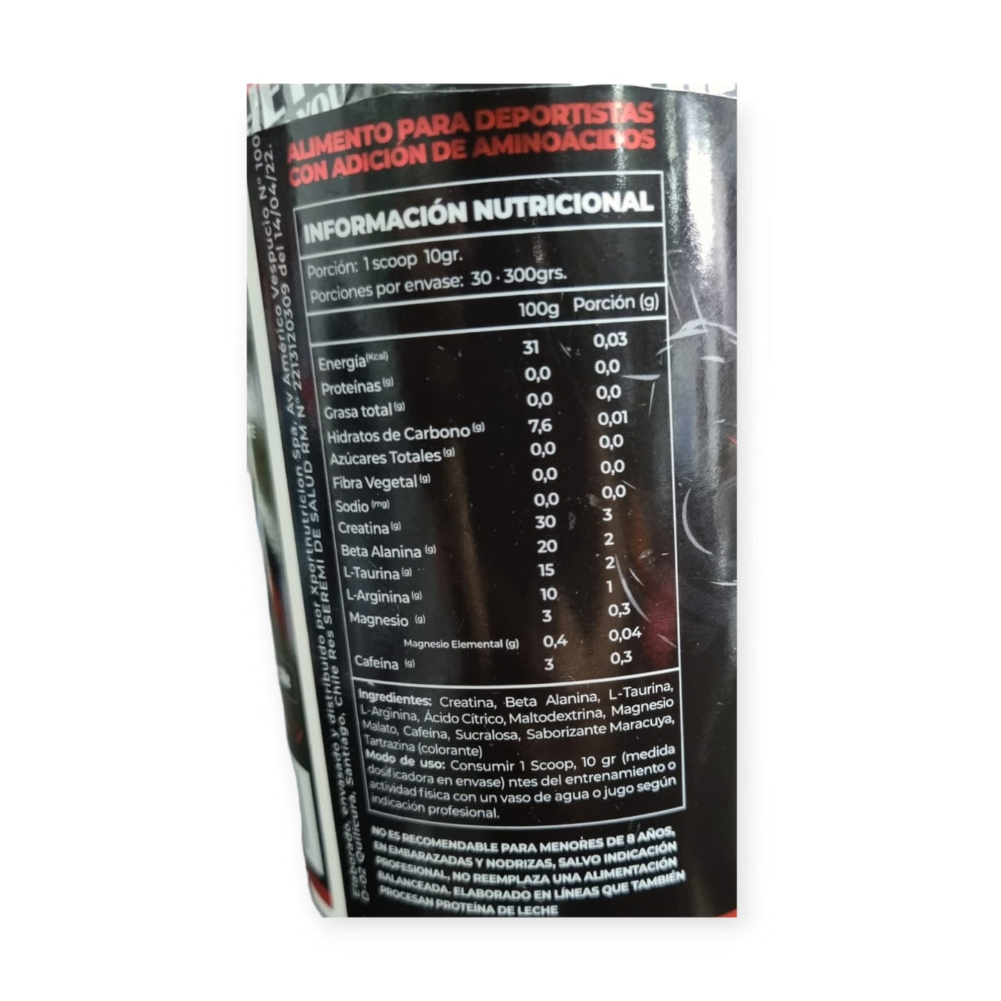 PRE-ENTRENO PUMP INFERNAL 300GR 30 SERVICIOS - GREATLHETE