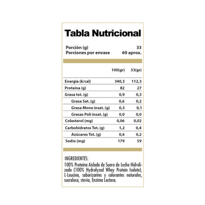 Proteína hidrolizada Iso Win 2 kg, 60 servicios Winkler Nutrition - vista 6